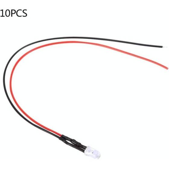 110V 5mm Şeffaf Buz Mavisi LED 20cm Kablolu - 2