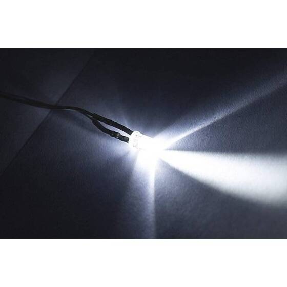 110V 5mm Şeffaf Buz Mavisi LED 20cm Kablolu - 4