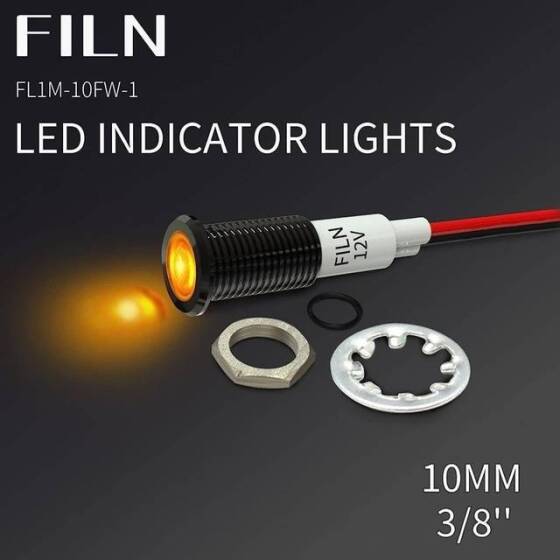 12-18V 10mm Şeffaf Yeşil LED 20cm Kablolu - 5