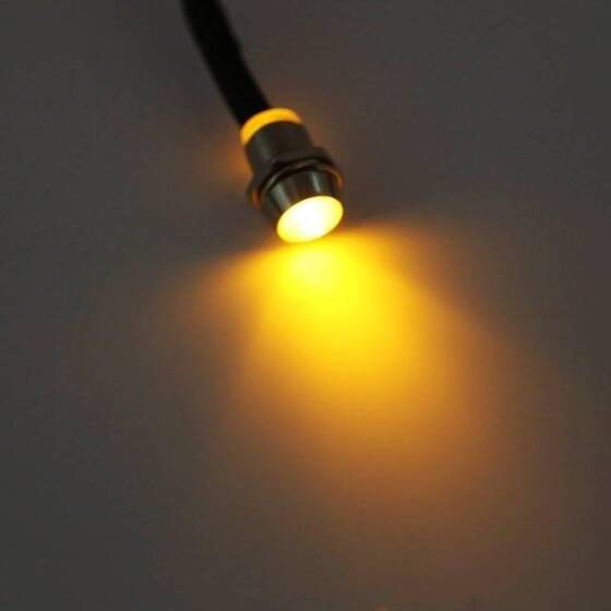 12-18V 8mm Kırmızı LED 20cm Kablolu - 2