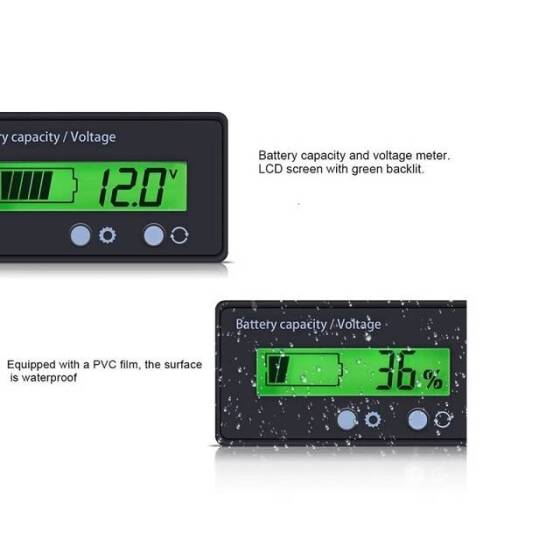 12-84 V Pil Gücü Göstergesi Ölçer Lityum Pil Kurşun-asit Pil Güç Göstergesi GY-6GS Yeşil 3 Dize Lityum Pil - 3