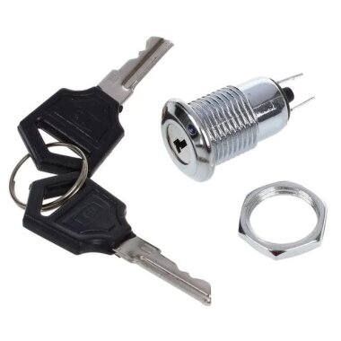 12mm Anahtarlı Metal Mandal Buton 0-1 - 1