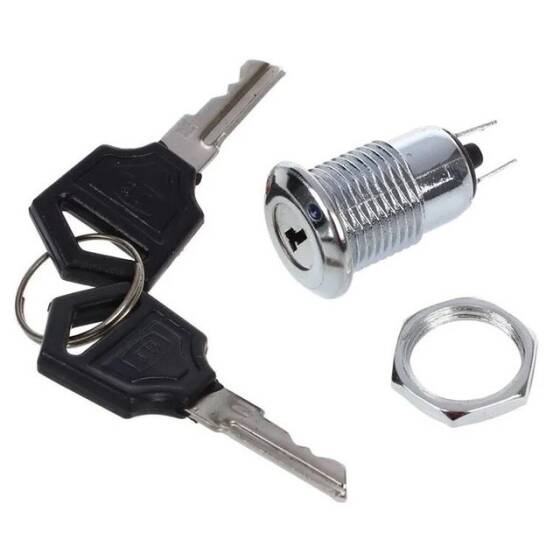 12mm Anahtarlı Metal Mandal Buton 0-1 - 1