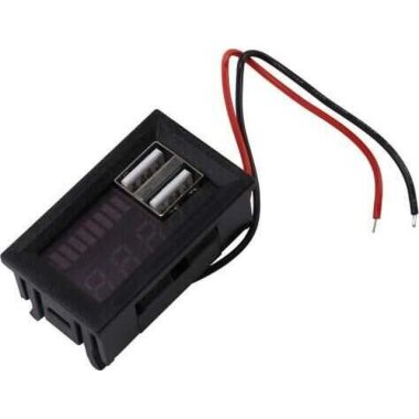 12V Akü Kapasite Göstergesi - 5V 2A USB Çıkışlı - 2