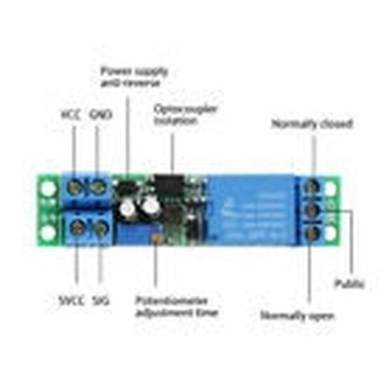 12v Ayarlanabilir Gecikme Zamanlayıcılı Röle Modülü - 2