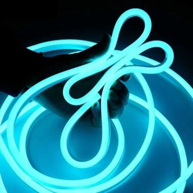 12V Esnek Neon Şerit Led 5 Metre - Buz Mavisi - 2