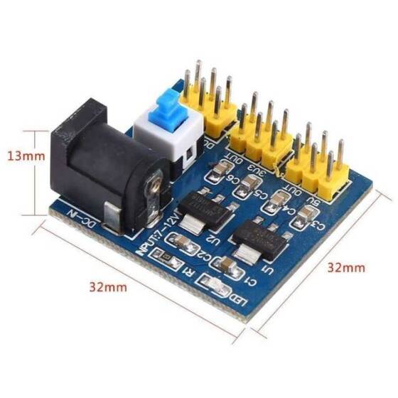 12V Giriş 3.3V 5V Çoklu Çıkışlı Regülatör Kartı - 3