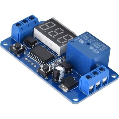 12V Harici Tetik-Gecikme Röle Modülü Zaman Ayarlı Led Dijital Göstergeli - 4