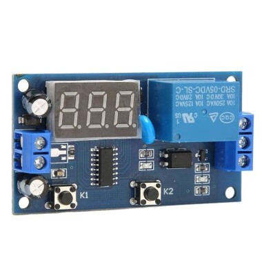 12V Zaman Kontrol Anahtarı Aralıklı Sonsuz Döngü Geri Sayım Anahtarı Denetleyici Zamanlama Röle Modülü - 1
