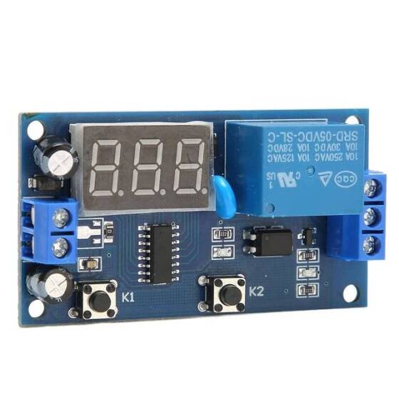 12V Zaman Kontrol Anahtarı Aralıklı Sonsuz Döngü Geri Sayım Anahtarı Denetleyici Zamanlama Röle Modülü - 1