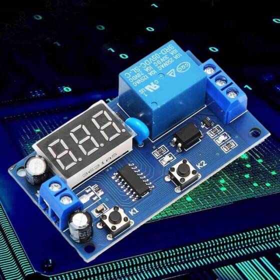 12V Zaman Kontrol Anahtarı Aralıklı Sonsuz Döngü Geri Sayım Anahtarı Denetleyici Zamanlama Röle Modülü - 2