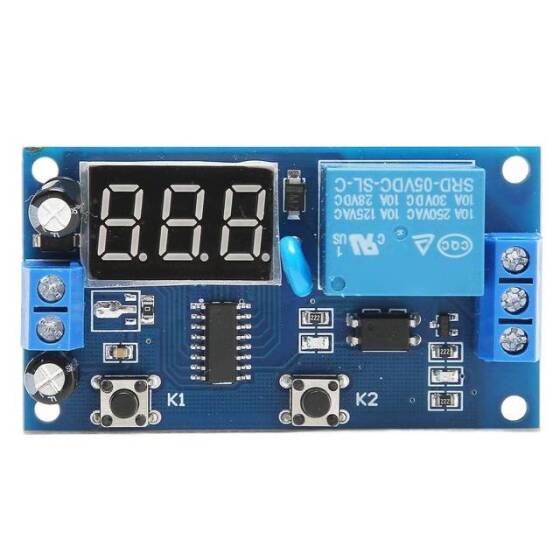 12V Zaman Kontrol Anahtarı Aralıklı Sonsuz Döngü Geri Sayım Anahtarı Denetleyici Zamanlama Röle Modülü - 4