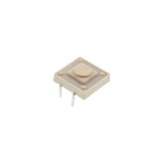12x12x4.3mm 4 Pinli Beyaz Push Buton - Tact Switch - 1