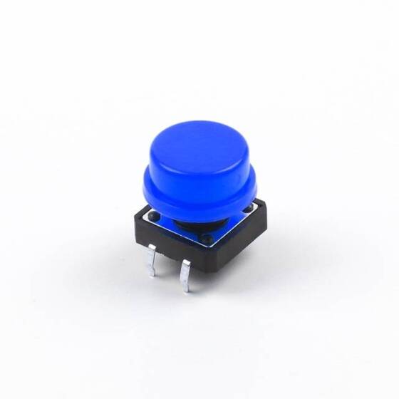 12x12x7.3mm Kare Anahtar için Yuvarlak Kapak Mavi - 1