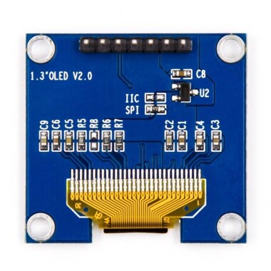 1.3 inç SPI OLED LCD Modül + CS Pin 7 Pin Beyaz SH1106 Çip (GND VCC) - 8