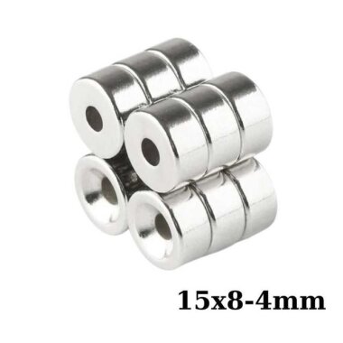 15X8-4mm Havşa Delikli Neodyum Güçlü Mıknatıs - Neodim Magnet - Görsu Elektronik