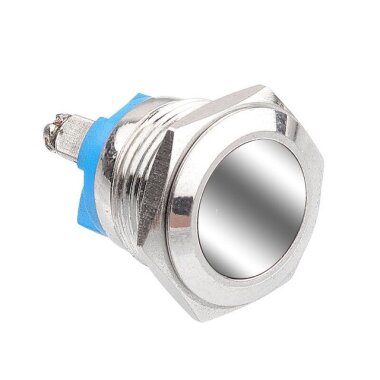 16G-P0 16mm Düz Yaylı Metal Buton - WDELE