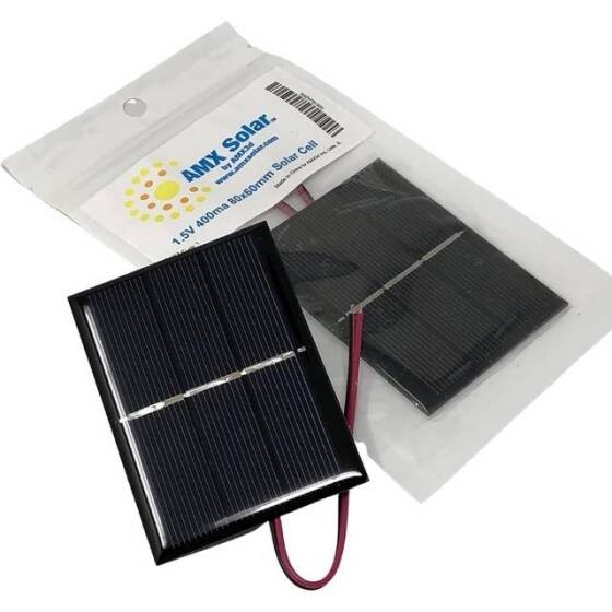 1V 500MA Günel Paneli - Solar Panel - Güneş Pili 15cm Kablolu 60x60mm - 4