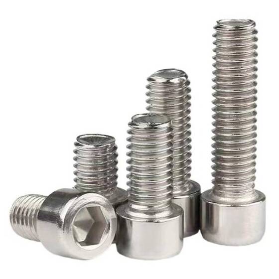 201 Paslanmaz Çelik Silindirik Altıgen Soket Başlı Vida M2 4mm - 1