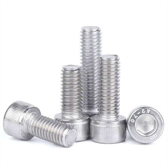 201 Paslanmaz Çelik Silindirik Altıgen Soket Başlı Vida M3 14mm - 4