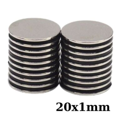 20x1mm Neodyum Güçlü Mıknatıs - Neodim Magnet - 1