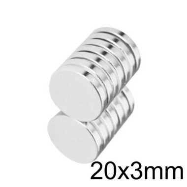 20X3mm Neodyum Güçlü Mıknatıs - Neodim Magnet - 1