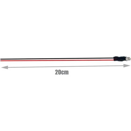 22-28V 3mm Şeffaf RGB Yavaş Flaşör LED 20cm Kablolu - 5