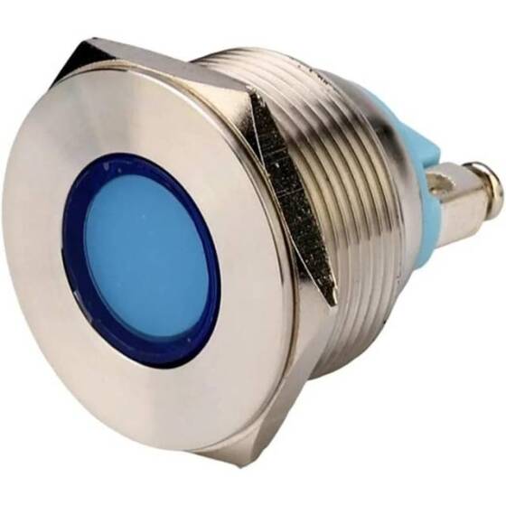 22-28V 5mm Mavi LED Metal Led Yuvası Dahil 20cm Kablolu - 4