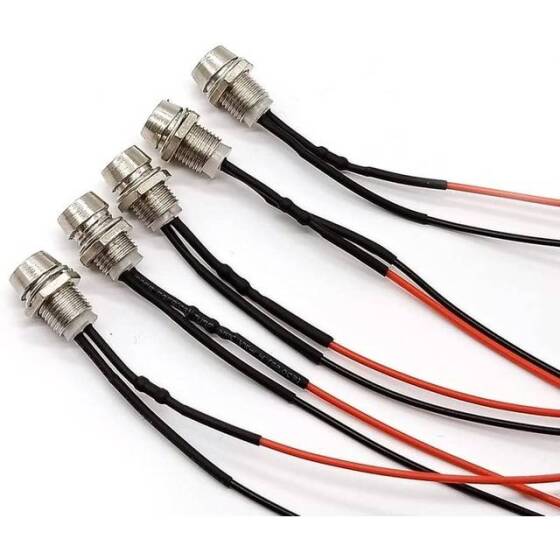 220V 3mm Sıcak Beyaz LED 20cm Kablolu - 5
