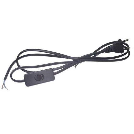220V Aç Kapa Arapuar Anahtarlı Fiş Kablo 1.5 metre - 1
