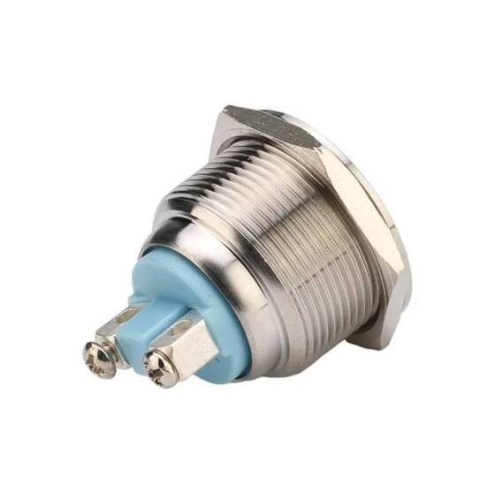 22mm 220V Mavi LED Metal Sinyal Lambası - Metal İndicator Light - 5
