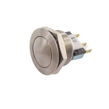 24mm Düz Yaylı Metal Buton - AV24LB404 - Apem