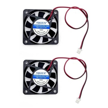 24V DC 0-14A 6015 Yağ İçeren Fan-XH2-54-2P 30cm Kablo Boyutu:60x60x15mm - 1