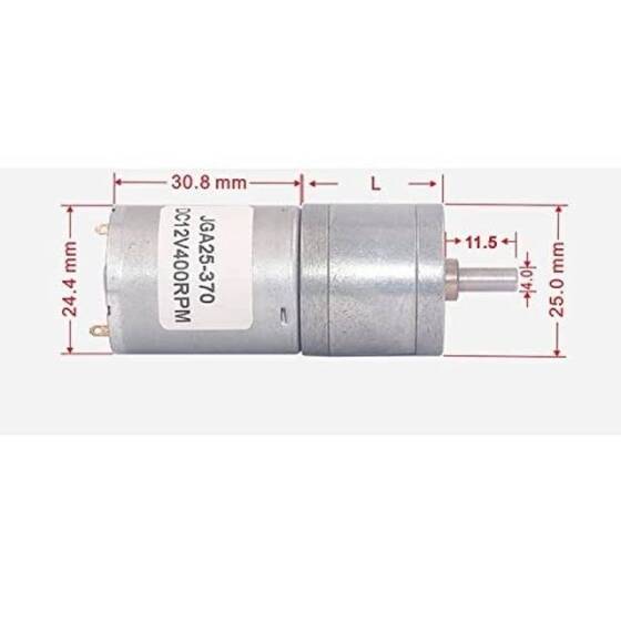 25GA-370.24V 35RPM DC Mikro Dişli Redüktörlü Motor - 3