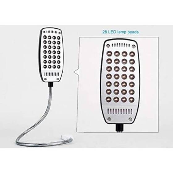 28 Led Okuma Lambası Led USB Ultra Parlak Kitap Işığı Anahtarsız Pembe - 2