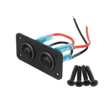 2'li ON-OFF Mavi Nokta Işıklı Anahtar Switch Panel 12V-24V - Görsu Elektronik
