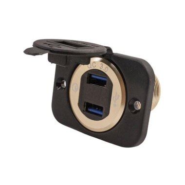 2'li QC3.0 USB Şarj Soket Paneli - Voltaj Göstergeli - Görsu Elektronik