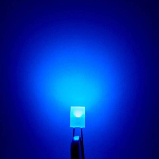 2V 20mA 257 Şeffaf Pure Yeşil Dikdörtgen Led 28mm Bacak Uzunluğu - 2