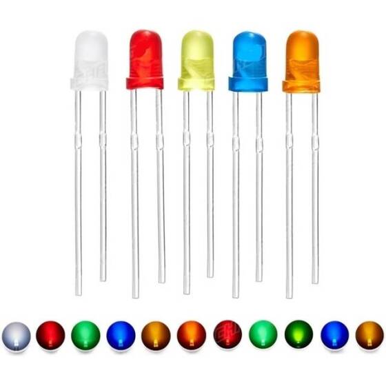 2V 20mA 3mm Turuncu Led 28mm Bacak Uzunluğu - 1