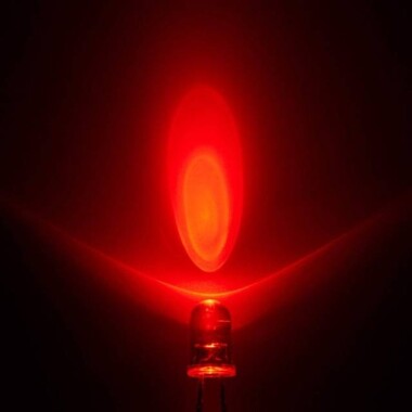2V 20mA 5mm Şeffaf Kırmızı+Mavi Çift Renk Led CA 28mm Bacak Uzunluğu - 3