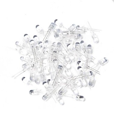 2V 20mA 5mm Şeffaf Kırmızı+Mavi Çift Renk Led CA 28mm Bacak Uzunluğu - 4