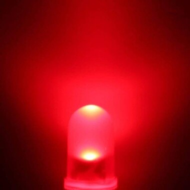 2V 20mA 5mm Şeffaf Kırmızı+Mavi Çift Renk Led CC 28mm Bacak Uzunluğu - 4