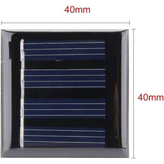 2V 40MA Polikristalin Silikon Lamine Güneş Paneli 49x39mm - 3