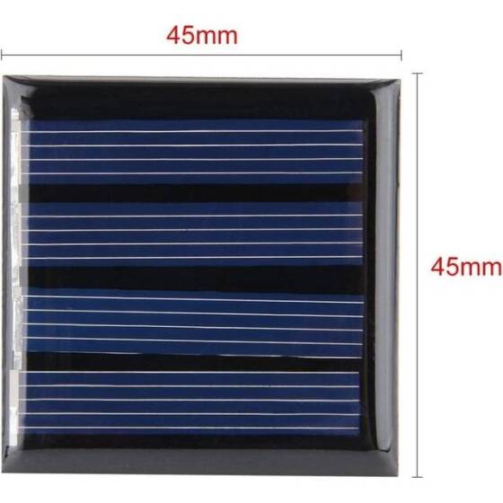 2V 50MA Polikristalin Silikon Lamine Güneş Paneli 54x45mm - 3