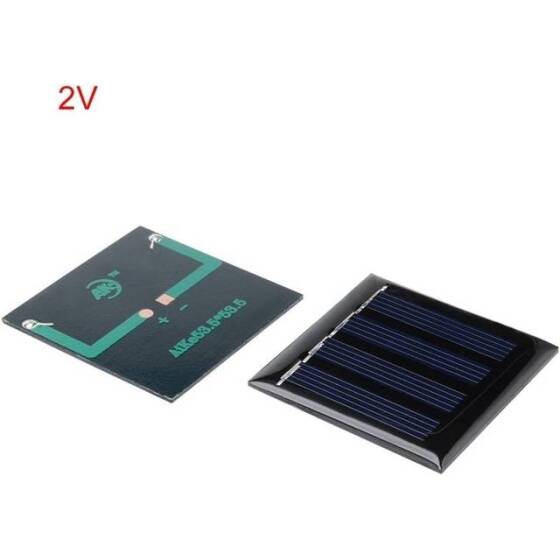 2V 80MA Polikristalin Silikon Lamine Güneş Paneli 58x54.5mm - 2