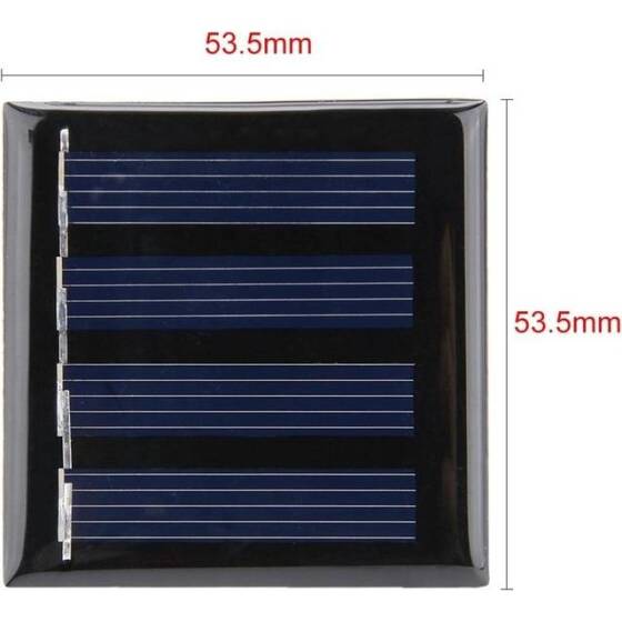 2V 80MA Polikristalin Silikon Lamine Güneş Paneli 60x60mm - 3