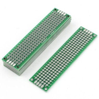 2x8cm Çift Yüzlü Delikli Pertinaks - Prototip PCB - 1