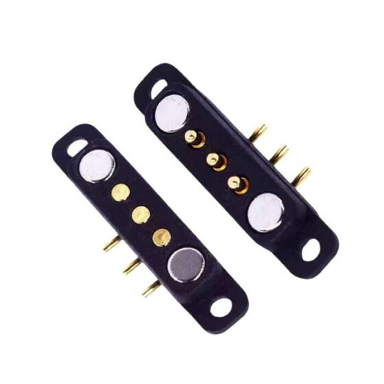 3 Pin 2.54mm 90C Pogo Pin Manyetik Konnektör Takımı - Kulaklı - 1