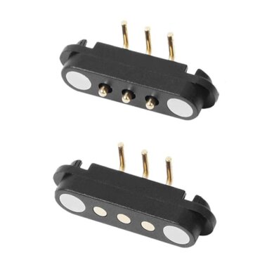 3 Pin 2.54mm 90C Pogo Pin Manyetik Konnektör Takımı - 1