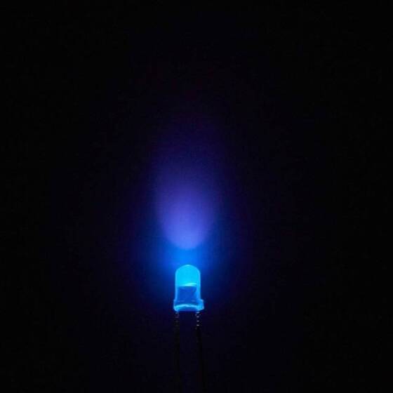 30-40V 3mm Şeffaf Mor LED 20cm Kablolu - 2